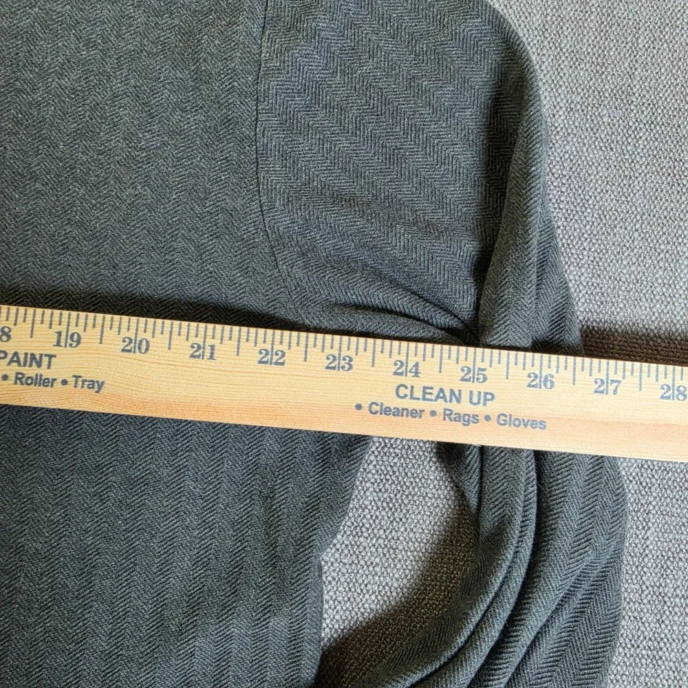 Polo Ralph Lauren Polo Shirt Mens XL Grey Herringbone L/S Cotton‎ Classic